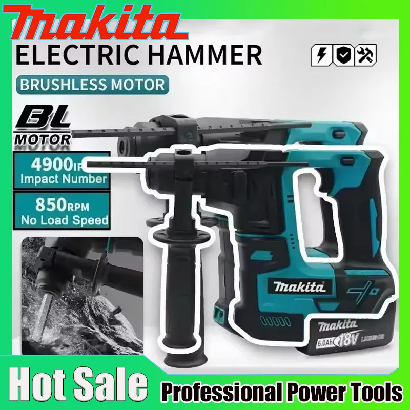 Power Tools Hammer - Makita Bezszczotkowy Wiertarko-Wkrętarka Udarowa Akumulatorowa 18V