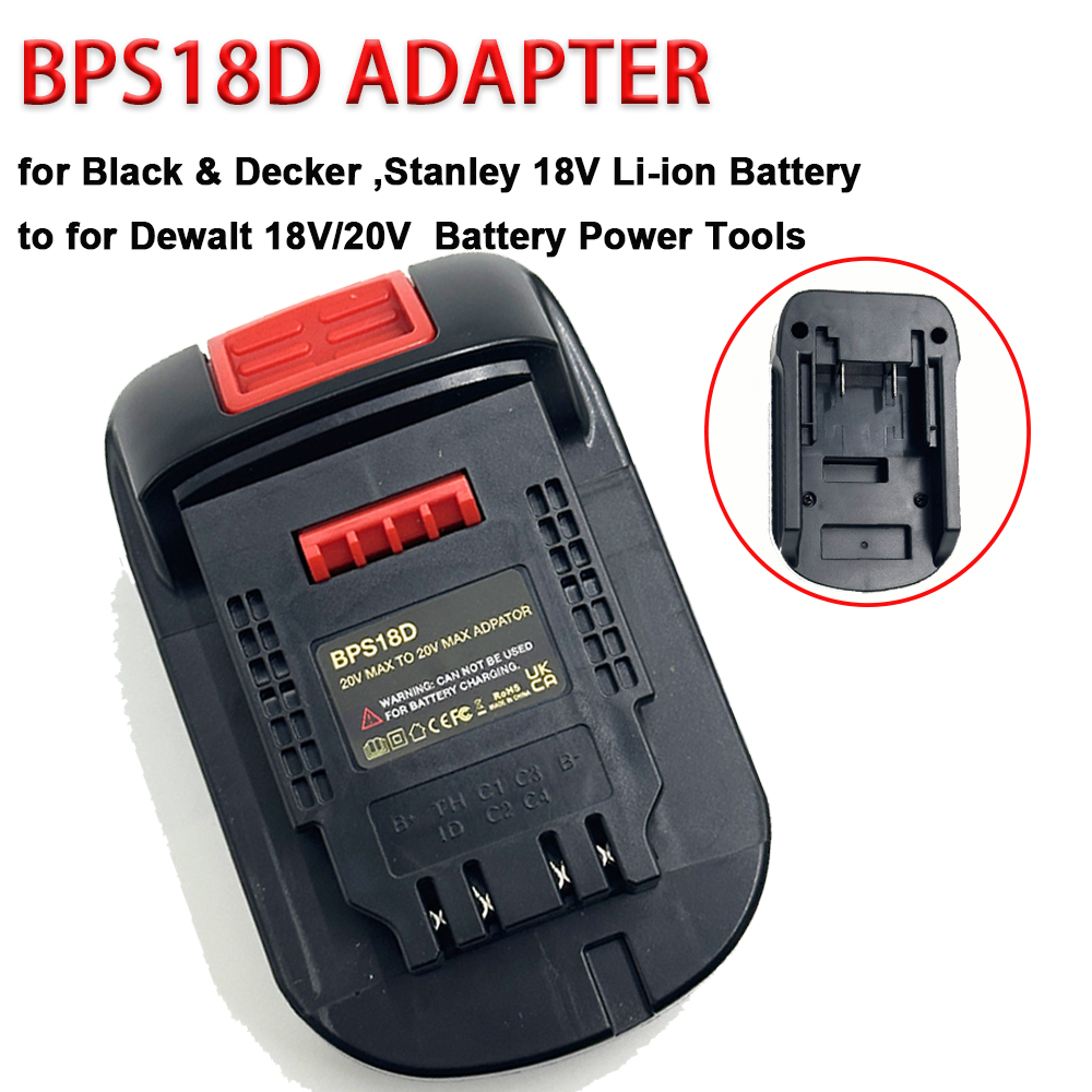 Power Tools Stanley - Adapter/Konwerter Baterii BPS18D do elektronarzędzi Black