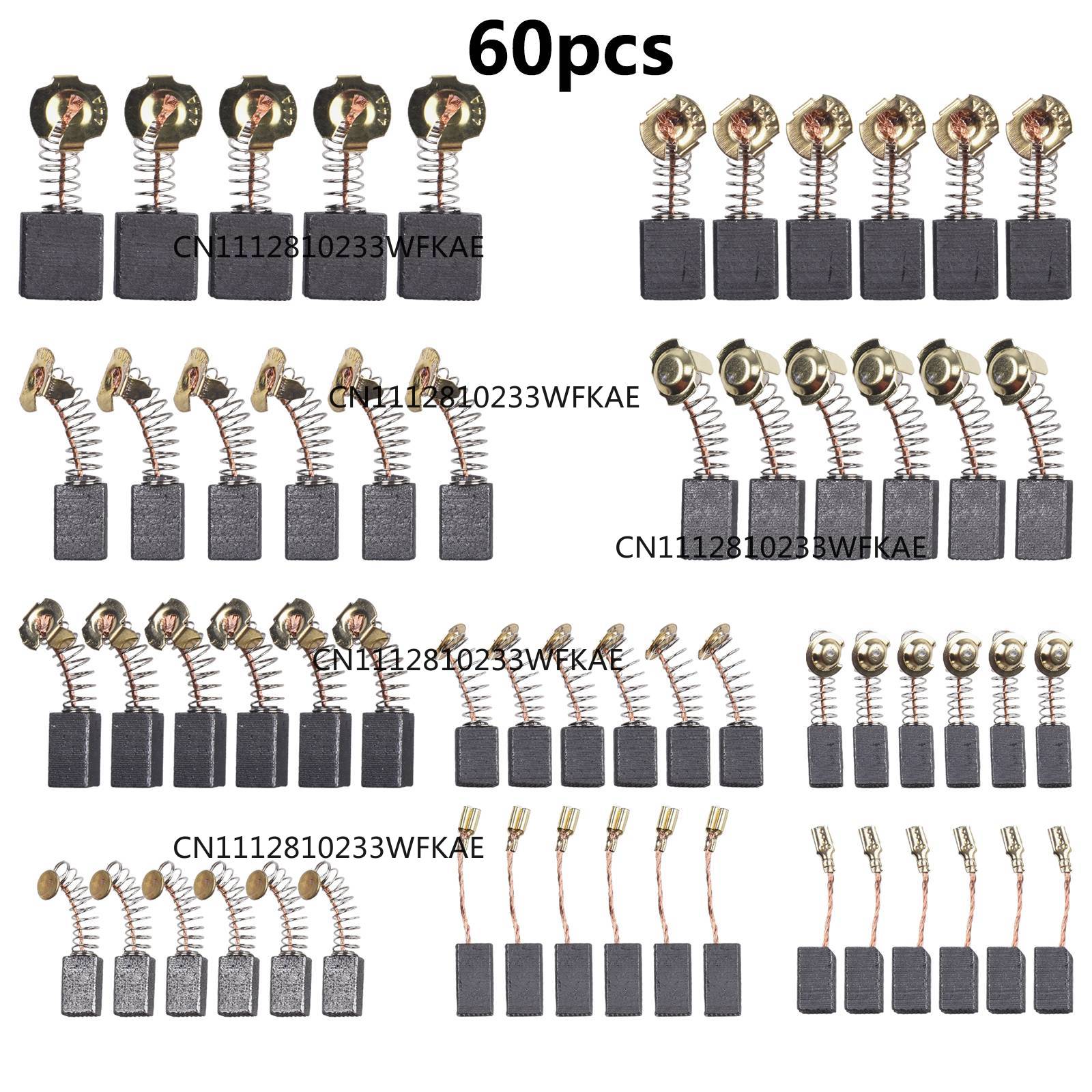 Power Tools Hammer - 60 sztuk/zestaw, 10 rozmiarów, szczotki węglowe