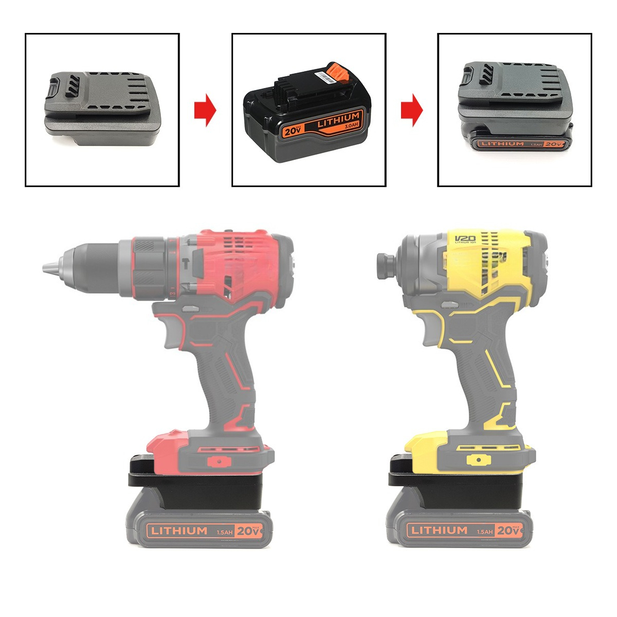Power Tools Stanley - Adapter do elektronarzędzi DEWALT Makita Milwaukee