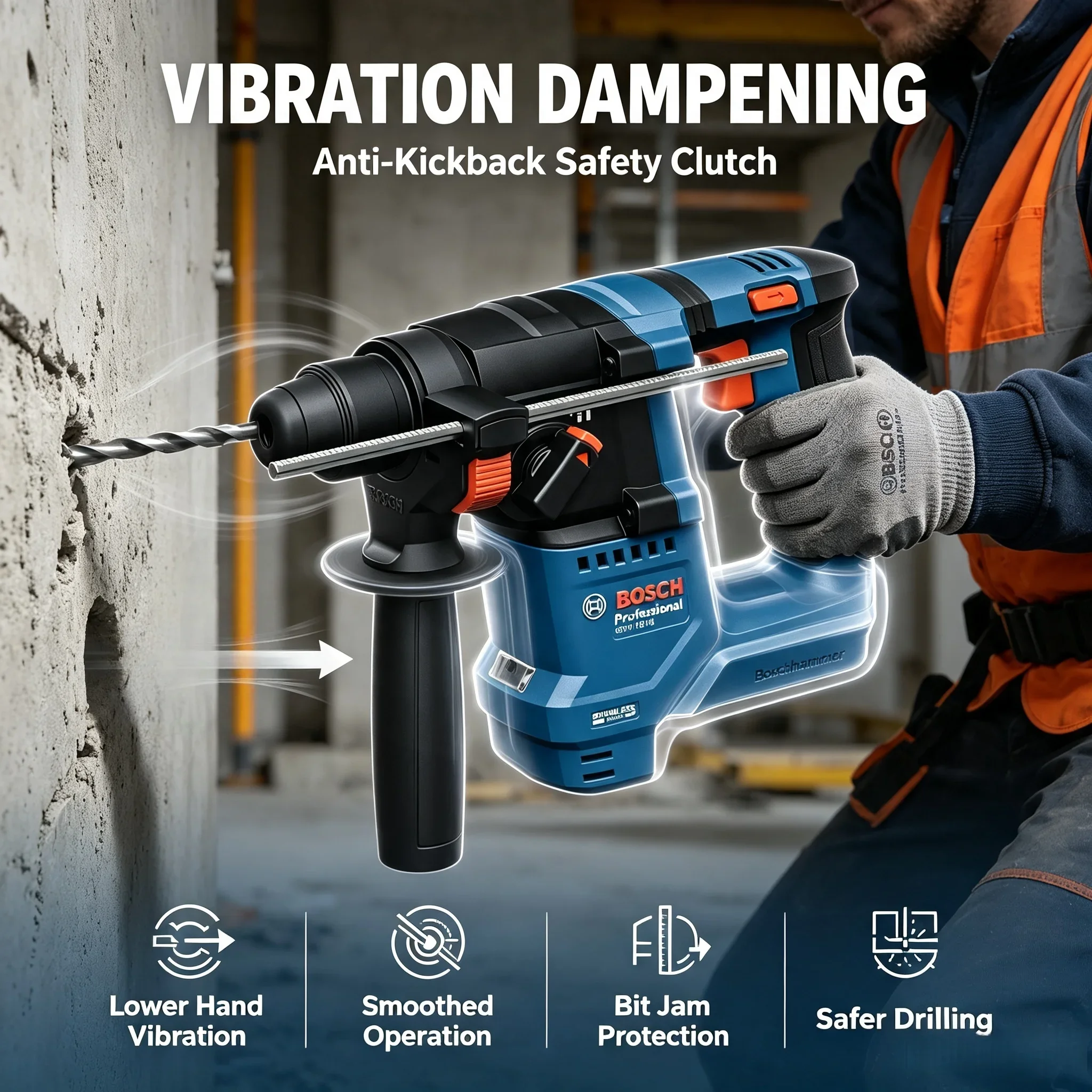 Power Tools Hammer - Bosch GBH 18V-18 – akumulatorowy młot