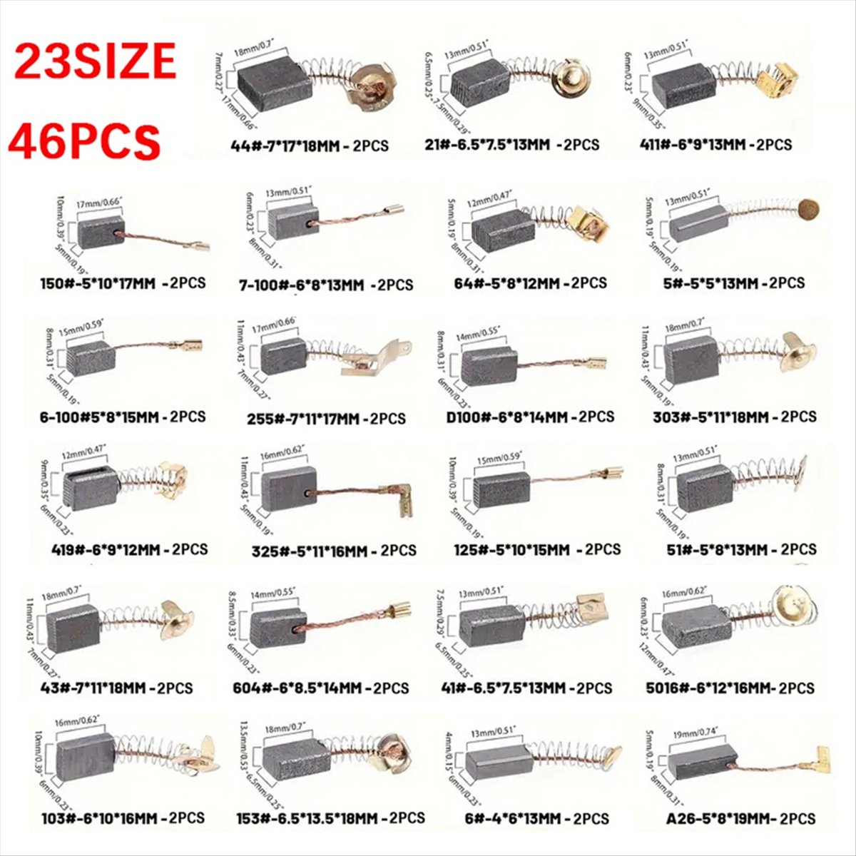 DT89 HOT 46 szt. Szczotki węgl – Power Tools Carbon Brush recenzja i cena
